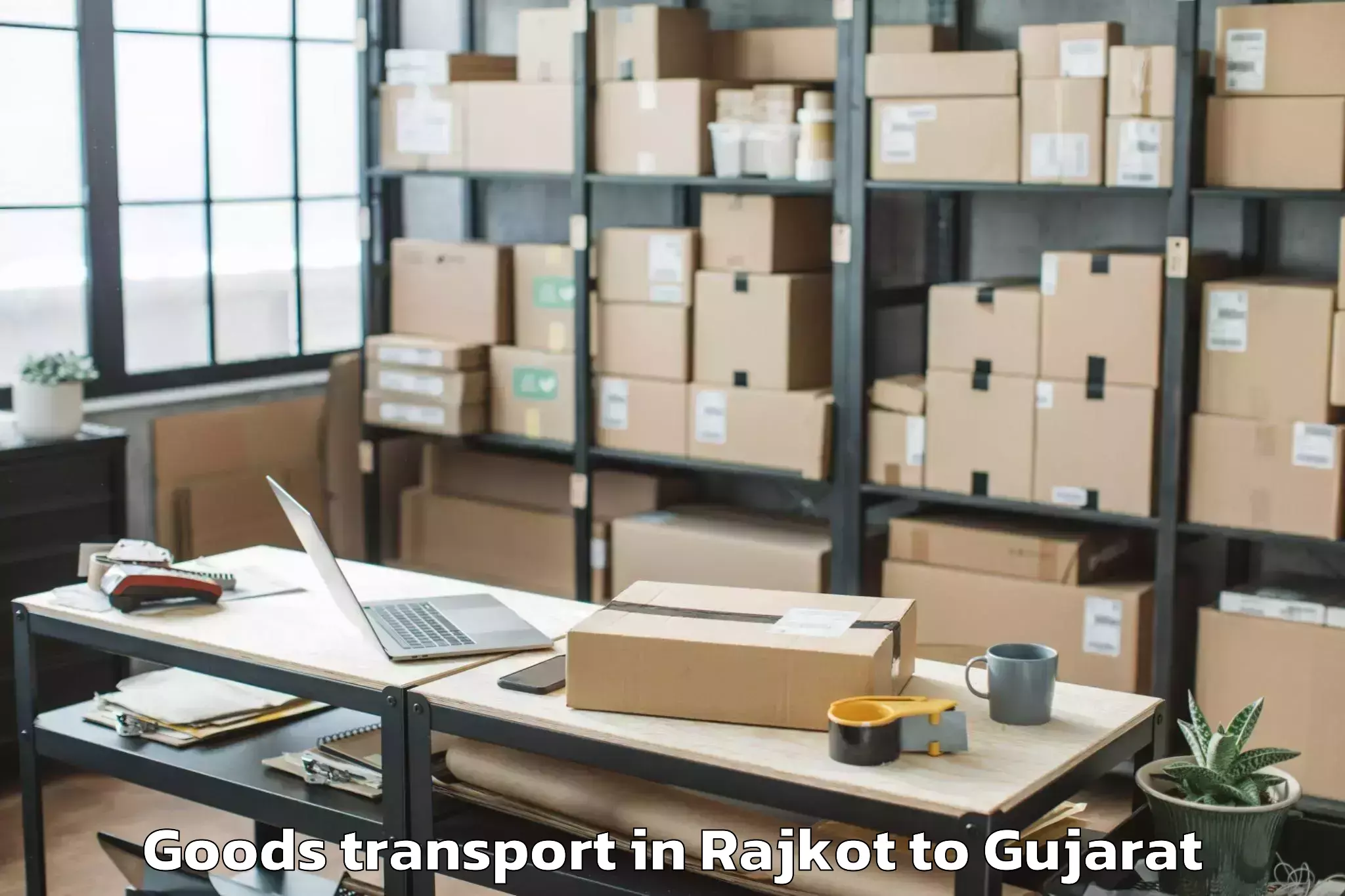 Discover Rajkot to Kosamba Goods Transport